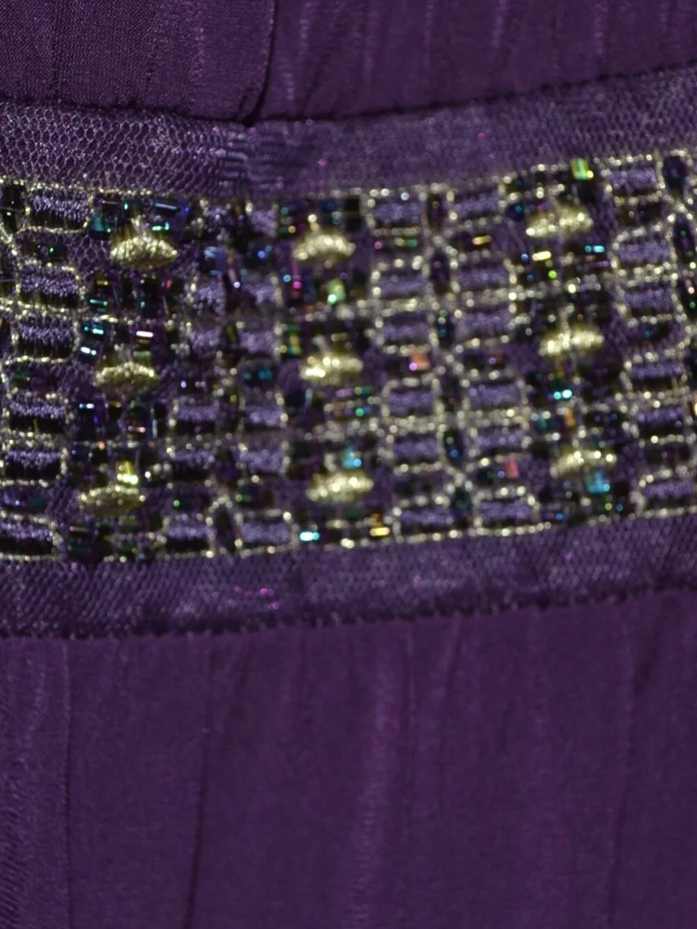Espresso Purple Embellished Empire Waist Maxi Dress Women’s 3X Plus Formal - Picture 7 of 7